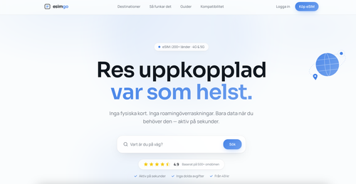 esimgo.se – automatisk eSIM-butik